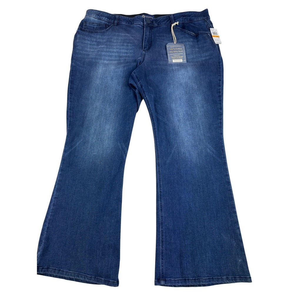 Democracy Ab solution Itty Bitty Boot Jeans Blue Medium Wash 24W  NEW‎